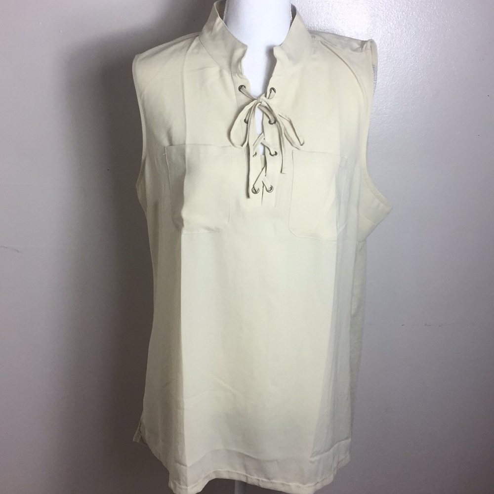 Lane Bryant front eyelet top NWT